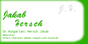 jakab hersch business card